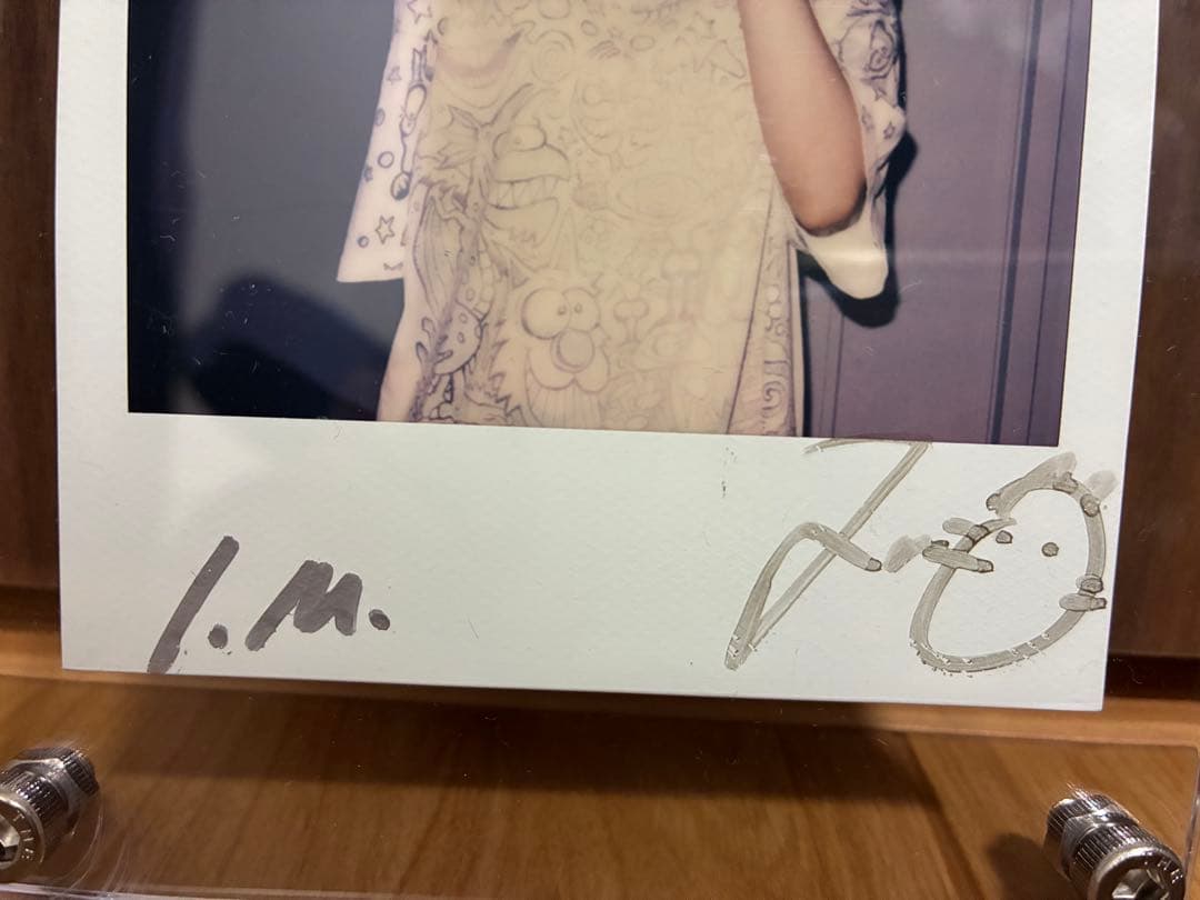 あのちゃん　直筆サイン入りポラロイド写真　チェキ　松岡一哲　pegasus