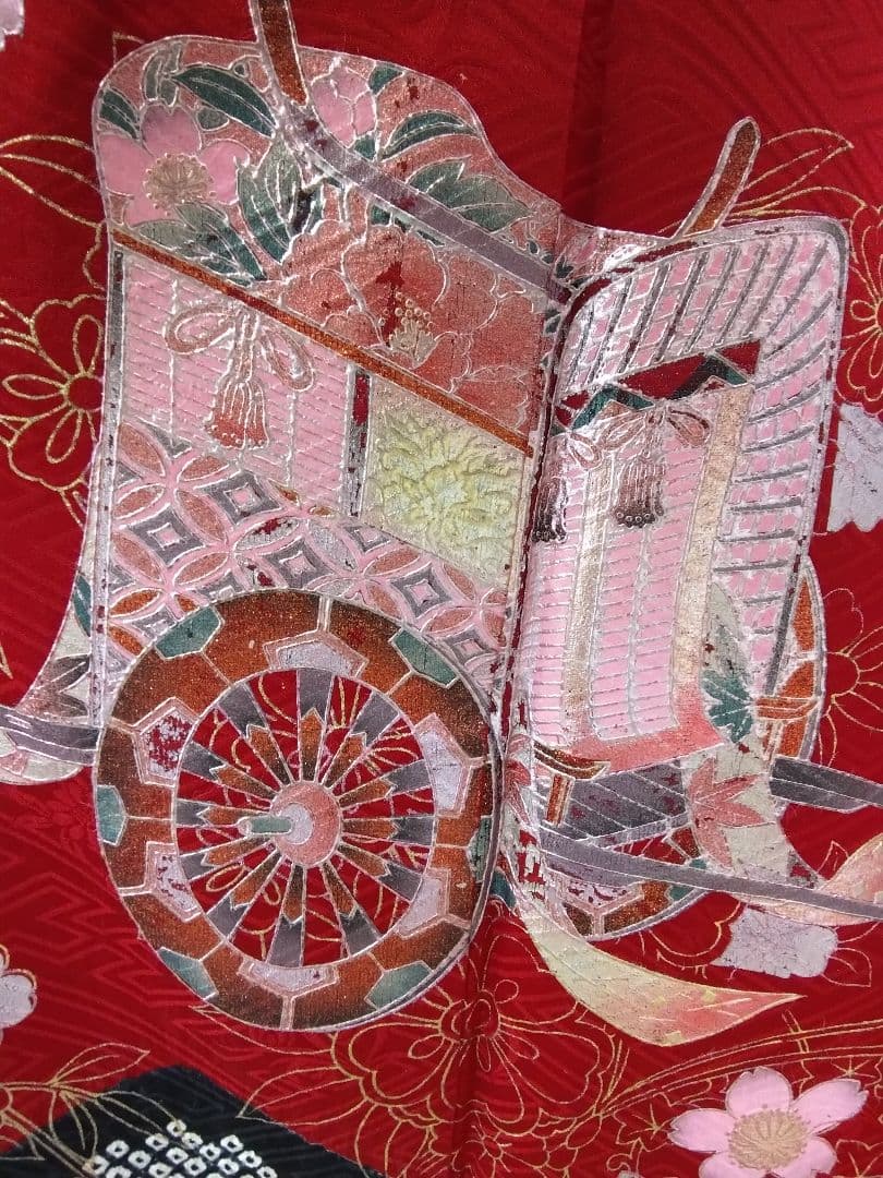 振袖フルセット、やまと誂製絞り成人式、重ね衿帯揚げ帯締め、袋帯