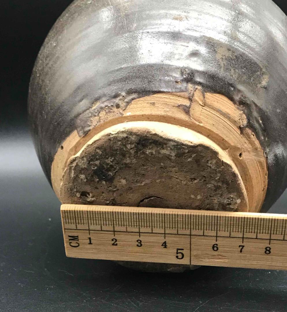 中国古美術 唐時代 耀州窯 瓢箪瓶 双耳瓶 磁州窯 黒釉