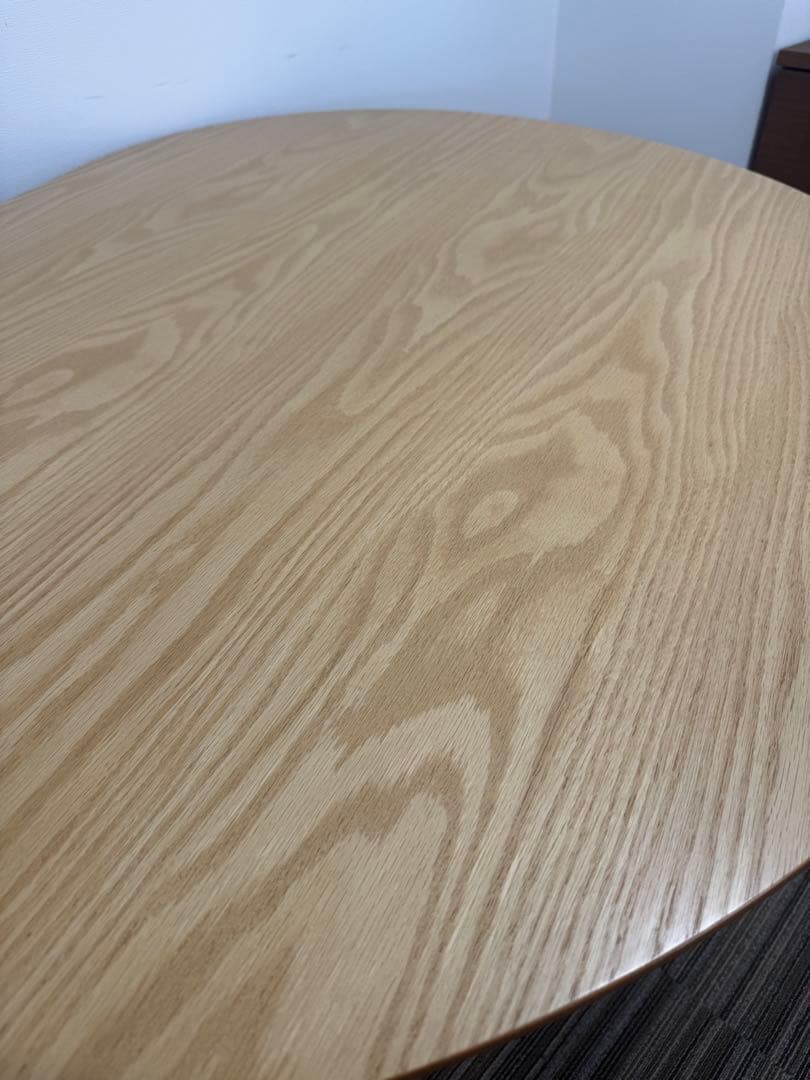 楕円形木製ダイニングテーブルセット