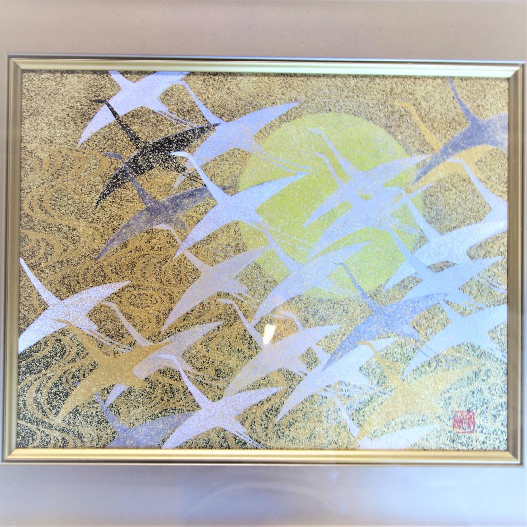 日本画琳派渡辺章雄 作冬の清水寺