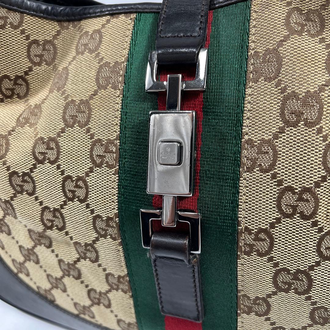 ✨GUCCI ジャッキー ワンショルダーバッグ シェリーライン GGキャンパス