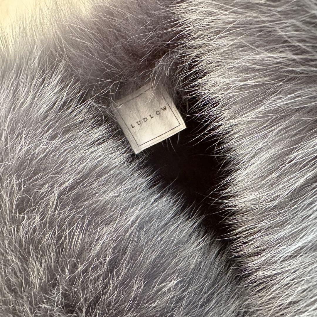 美品ラドローLUDLOW ふわふわフォックスファーマフラーショール