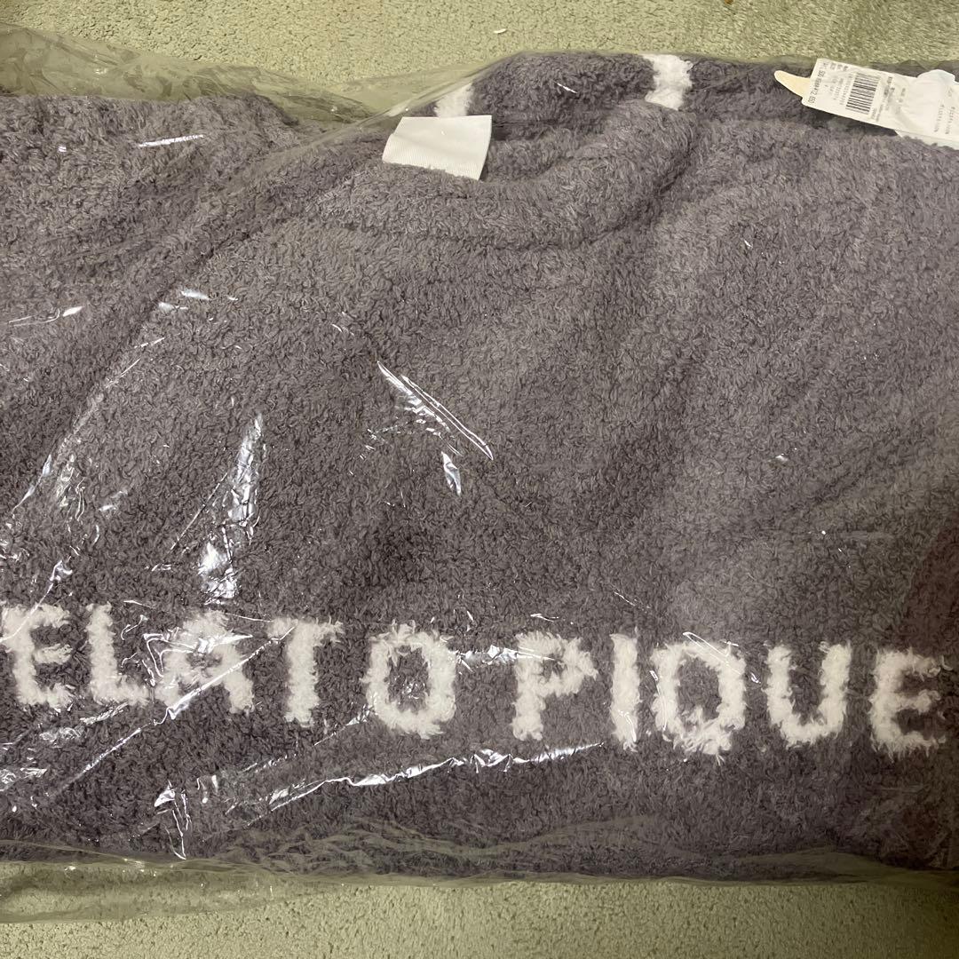 新品　ジェラートピケ　ルームウェア　上下セット　グレー　ロゴ　ボーダー　パンツ