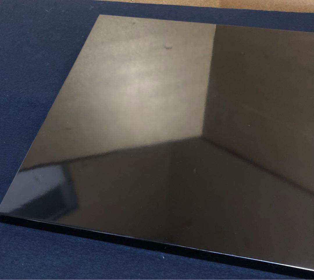 《R》茶道具 和紙張 黒真塗 大板 敷板 元箱　251022い5