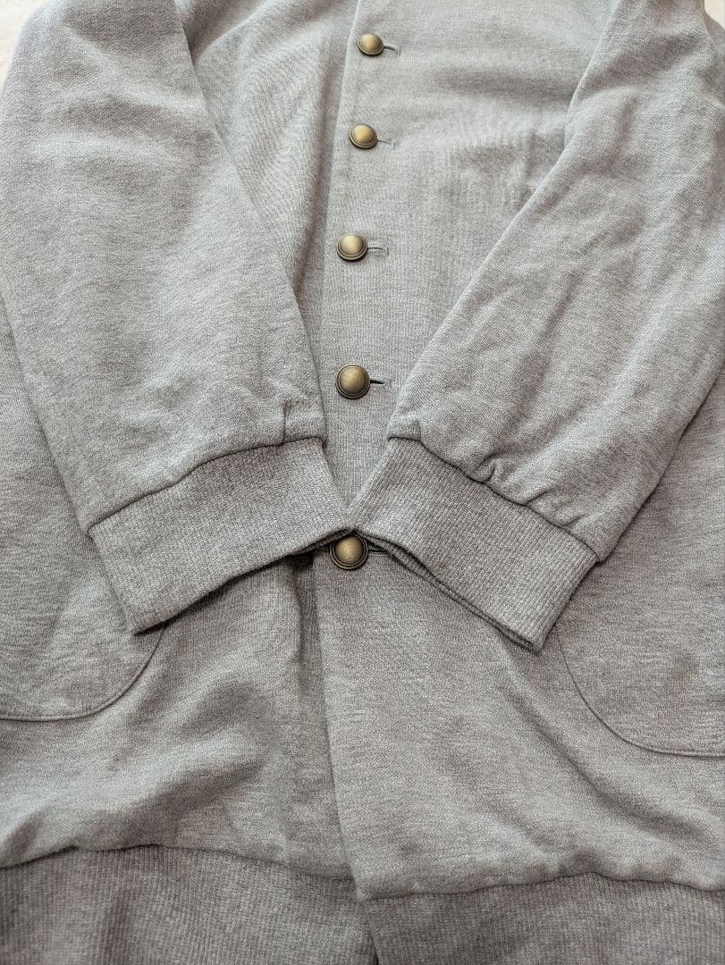 hazama 大人に向けた学ラン グレー ロング丈 ジャケット コットン
