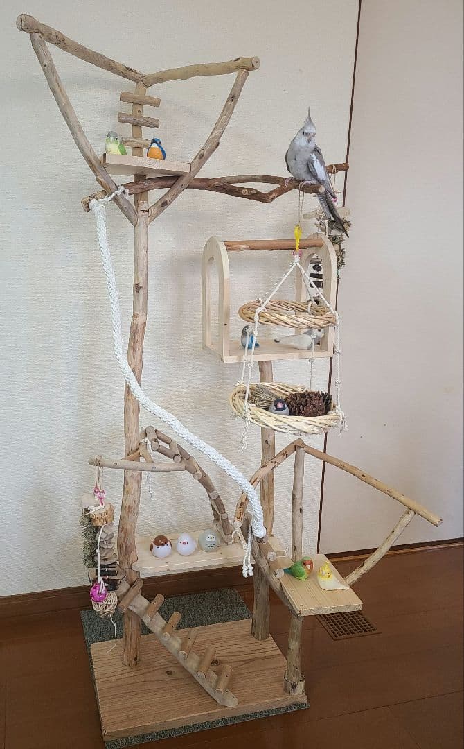 バードアスレチック＊年内最後の作品 ハンドメイド 流木 バードジム