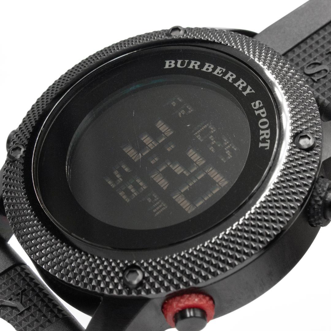 バーバリー 腕時計 クオーツ スポーツ BU7704 黒 赤 メンズ 海外モデル