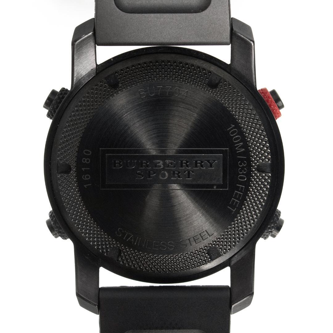 バーバリー 腕時計 クオーツ スポーツ BU7704 黒 赤 メンズ 海外モデル