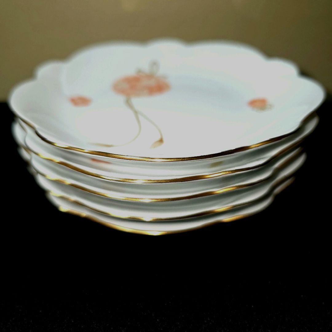 大倉陶園 花毬 13cm 梅型小皿揃 5枚