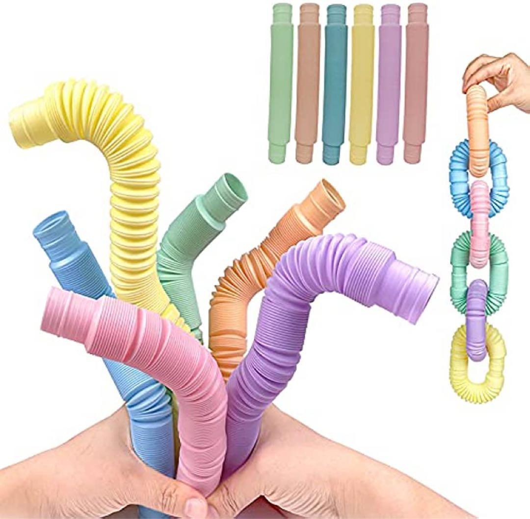 未使用✨ ポップチューブ パステルカラー 知育遊び 6色 赤ちゃん 指先遊び