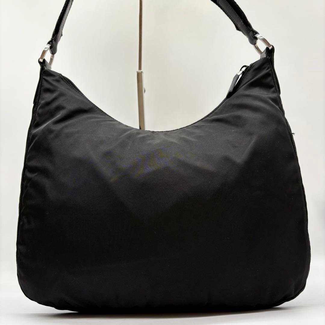 【極美品】プラダ ショルダーバッグ 三角ロゴ ナイロン 黒 BT0523