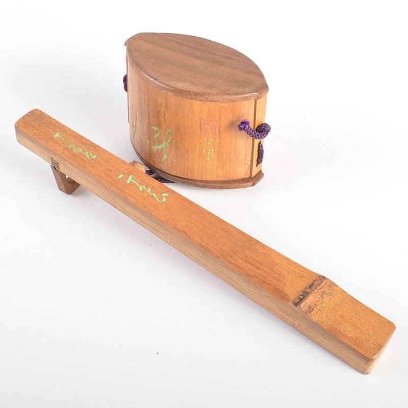 時代提げ物 喫煙具 煙管 キセル 古竹漢詩刻 煙管入 煙草入 M