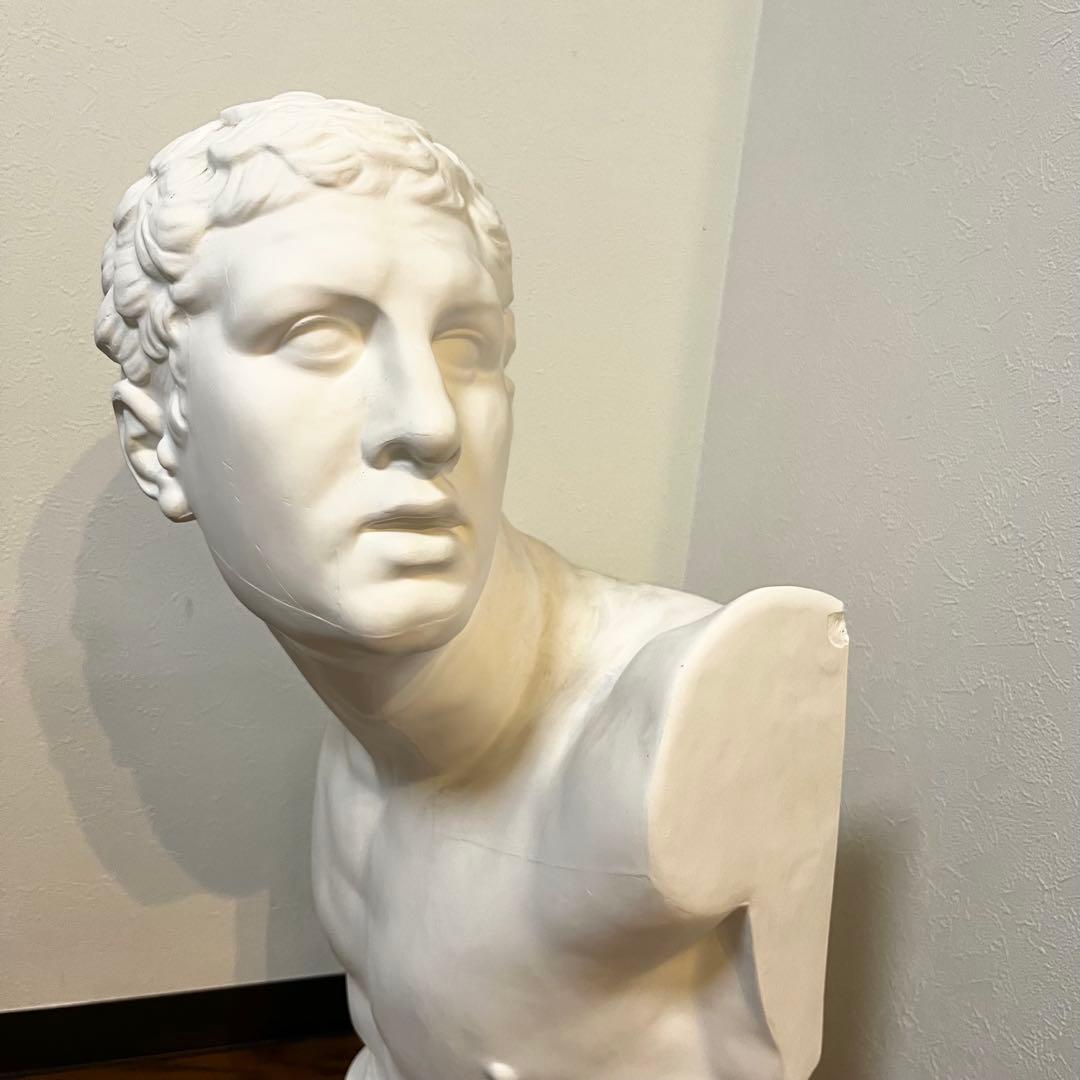 美品】大型75cm 石膏像 ボルゲーゼの闘士 胸像 デッサン像 美大 - メルカリ