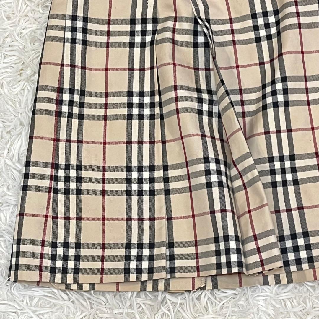 BURBERRY BLUELABELノバチェック　プリーツヒダスカート膝丈ベルト