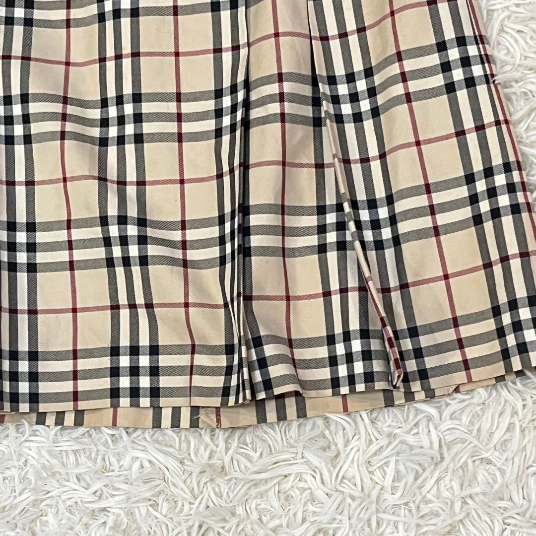 BURBERRY BLUELABELノバチェック　プリーツヒダスカート膝丈ベルト