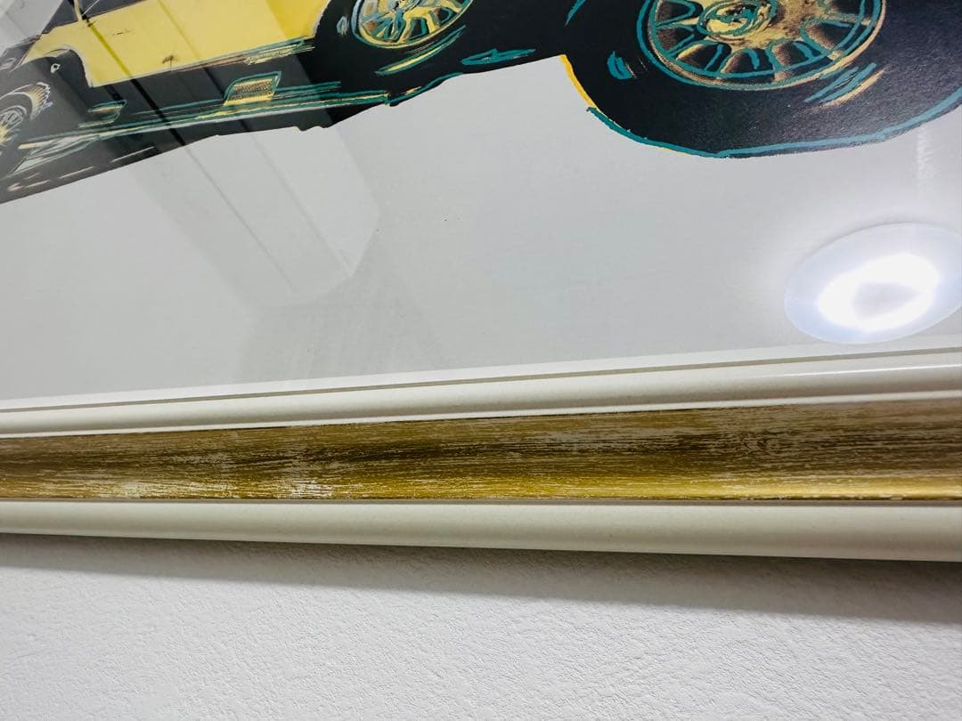 アンディウォーホル】大型額装メルセデスアート 黄色い車