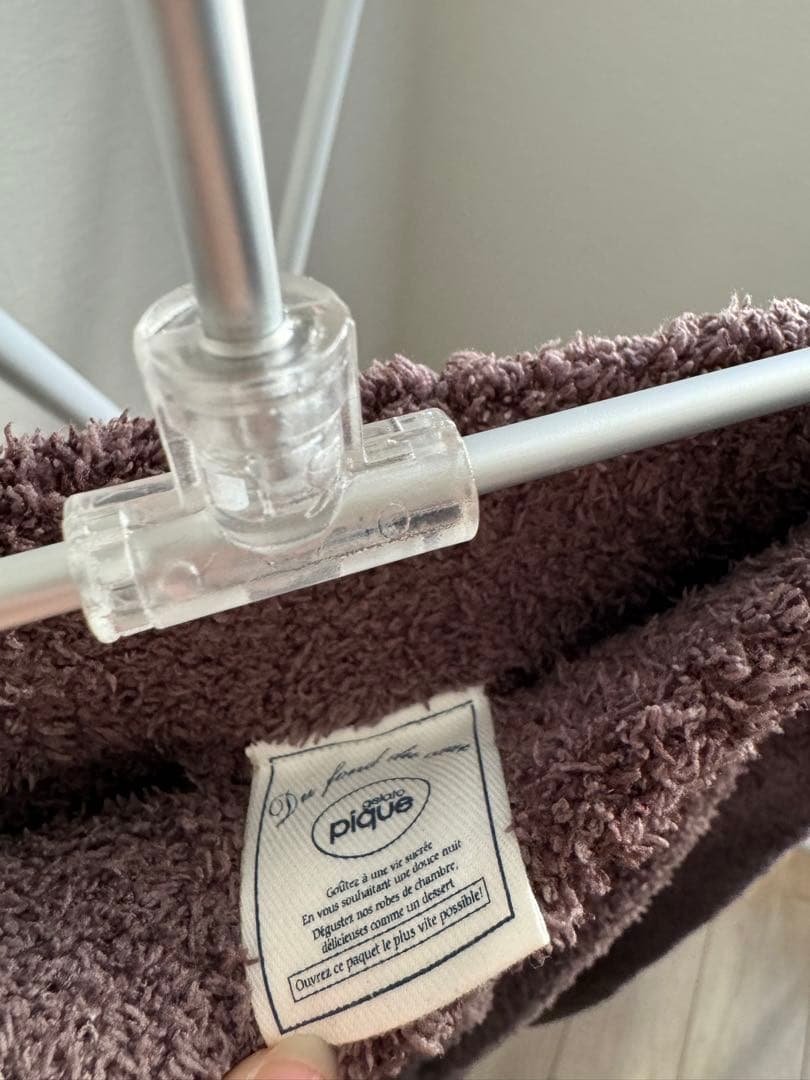 ジェラートピケ　ブラウン クマ刺繍 ルームウェア セットアップ　ジェラピケ