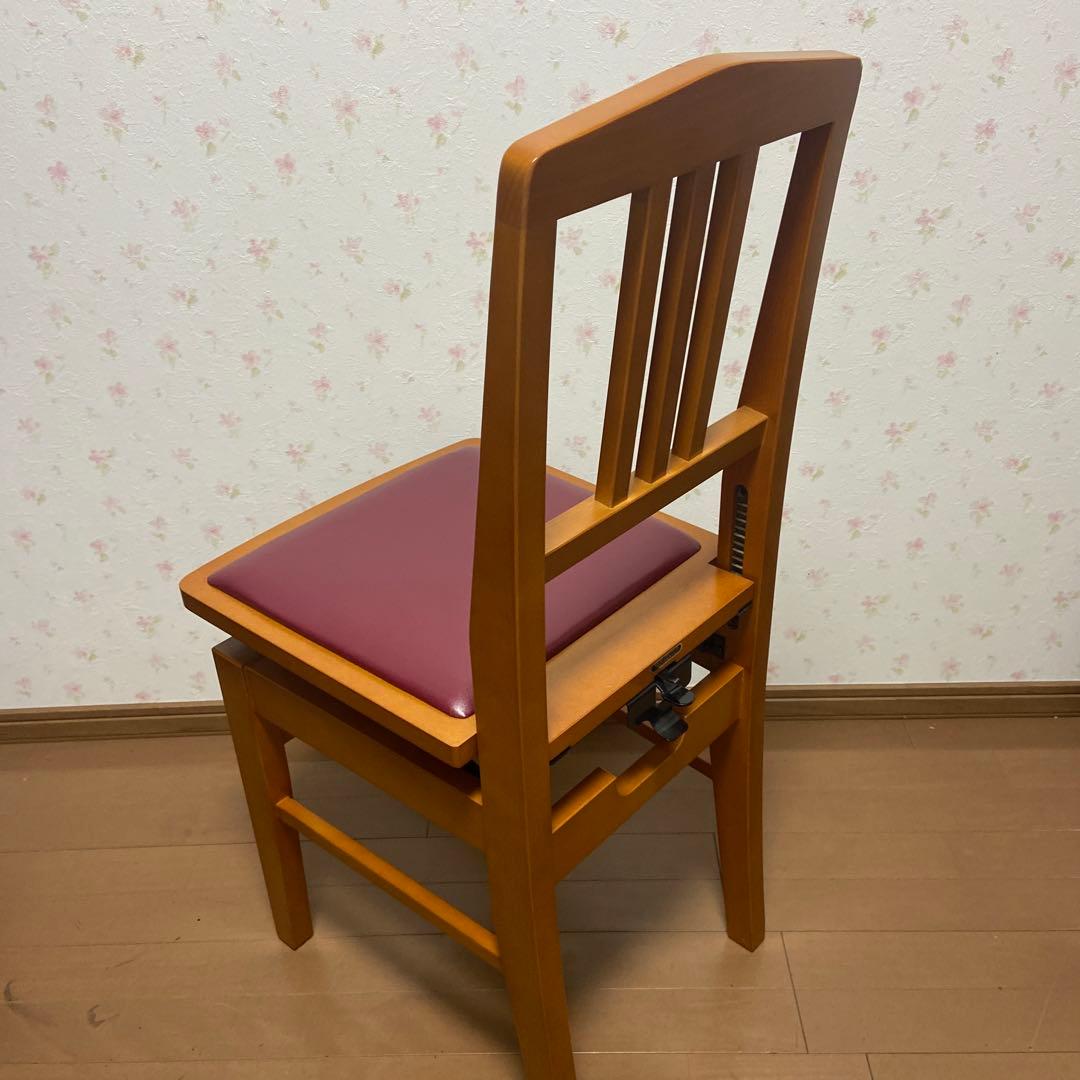 YAMAHA付属トムソン椅子茶色ウォールナットピアノ椅子