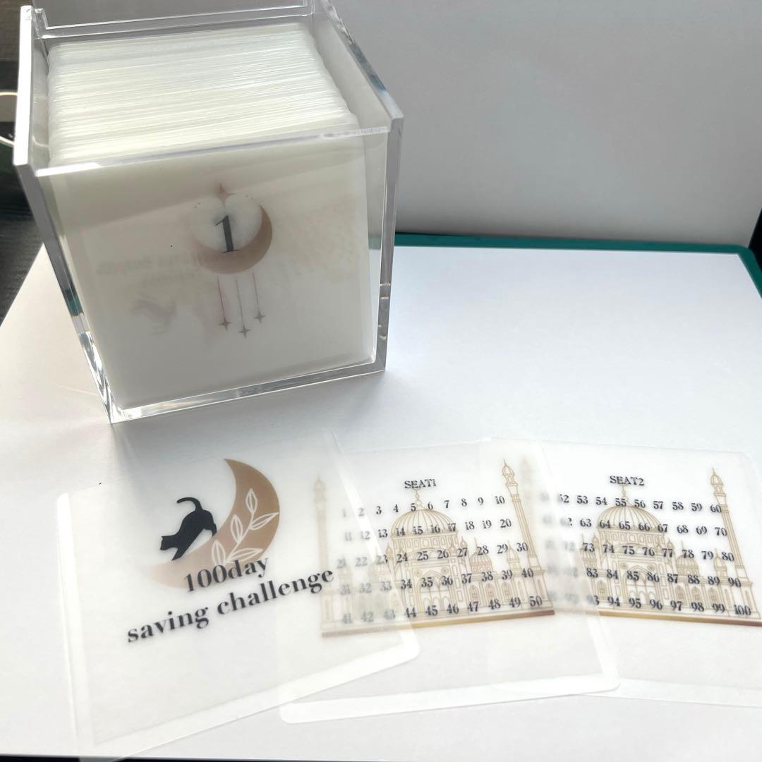 このこ＊猫＊月＊100日貯金＊BOX付き