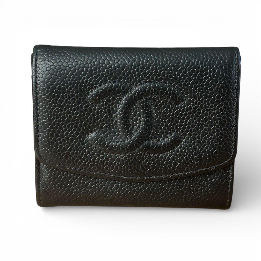 【希少❤︎5番台】CHANEL シャネル　キャビアスキン　ケース　財布