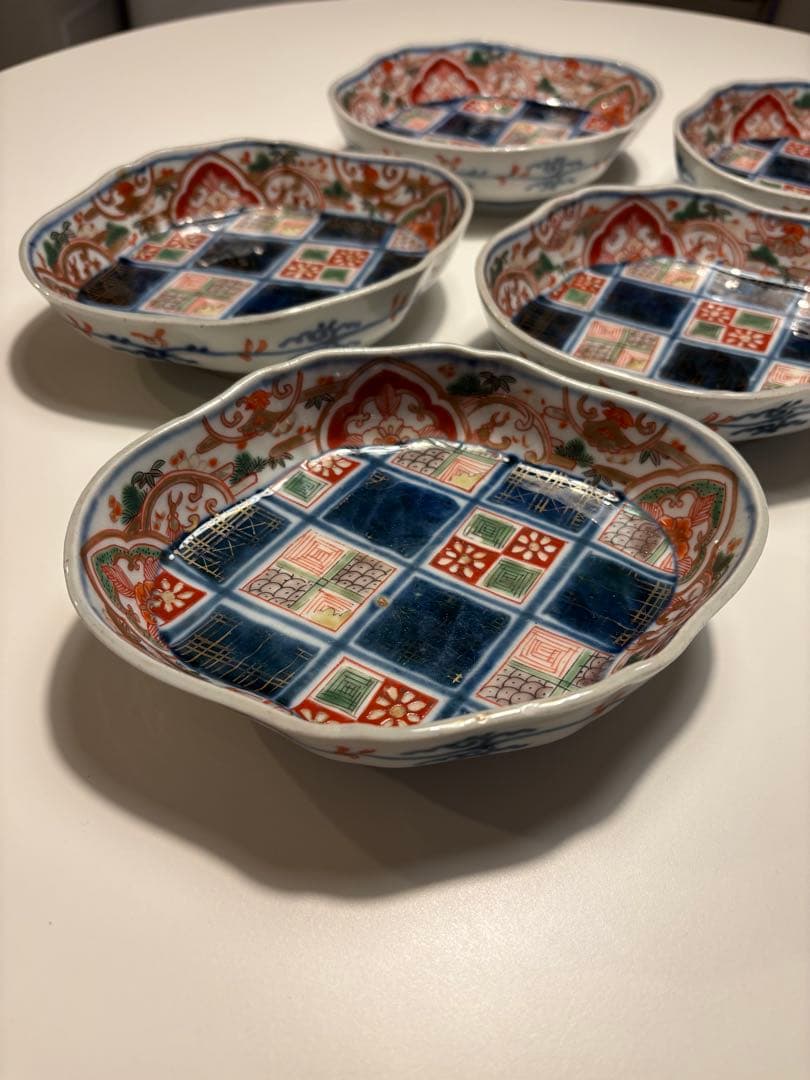 江戸後期 古伊万里 錦手 金襴手 向付 5脚組み - メルカリ