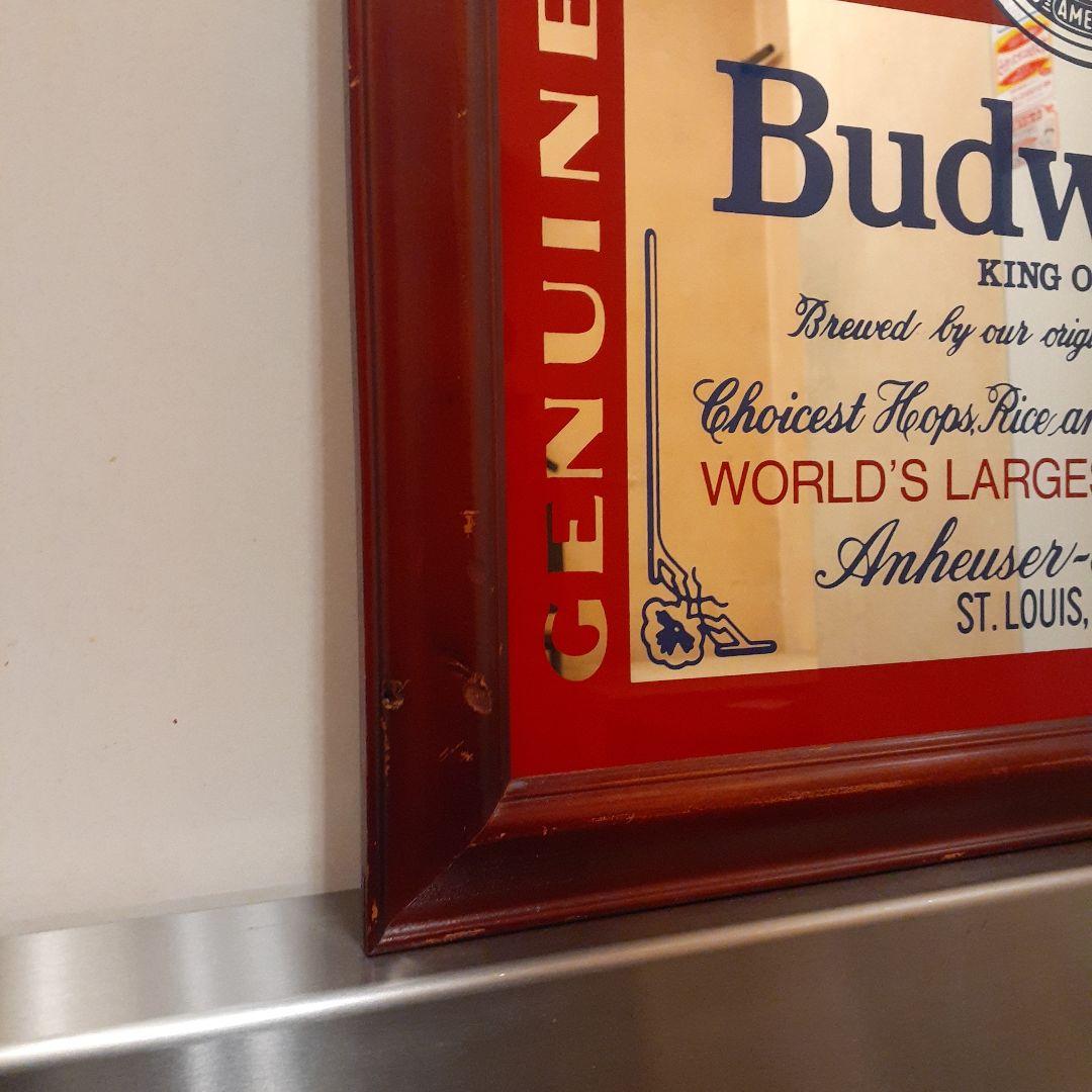 バドワイザー パブミラー アンティーク レトロ 看板 ガレージライフ