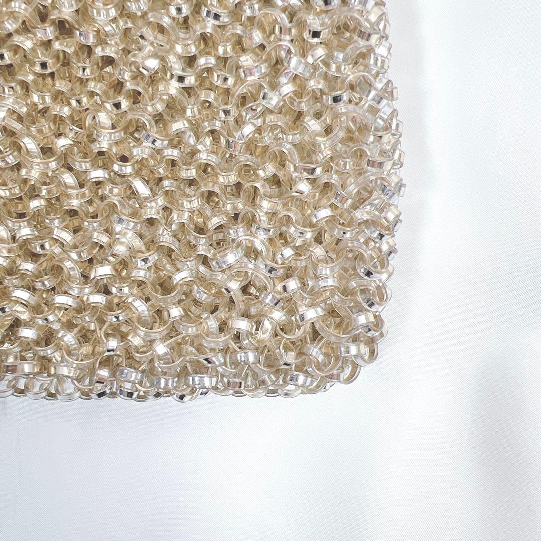 美品✨アンテプリマ スタンダードスクエア ミニ シルバーゴールド チェーン付