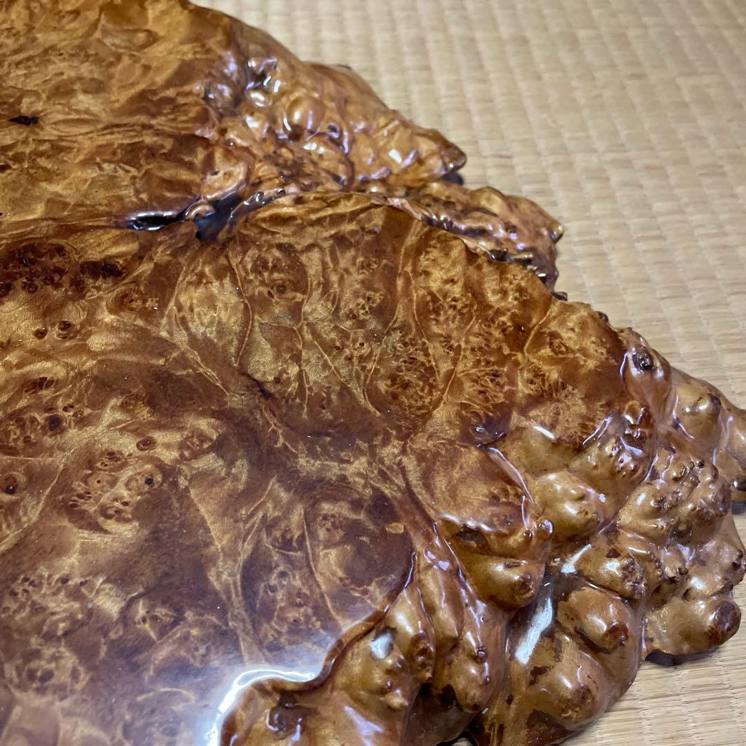 木製台座 自然形状 ブラウン