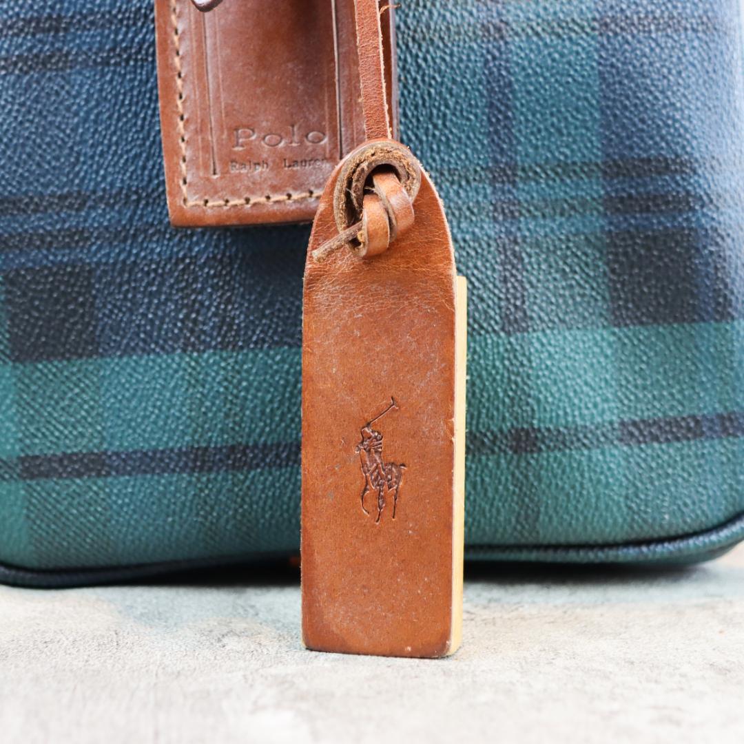 POLO RALPH LAUREN チェック柄 ハンドバッグ ボストンバッグ