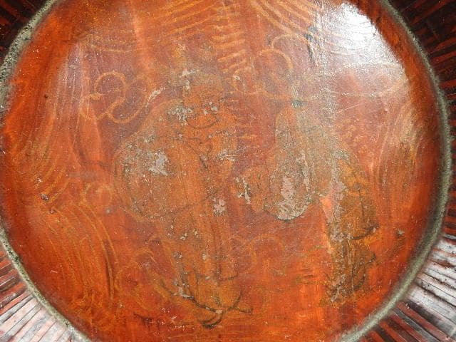 寄木盆 大小 人物鳳凰 M722