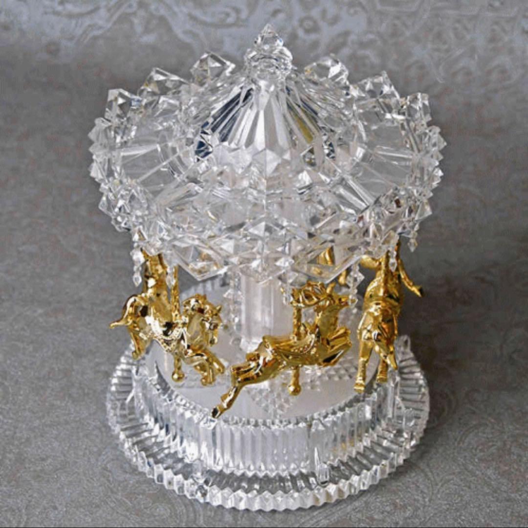 ハルモニア　HARMONIER オルゴール　アクリル LED カルーセル