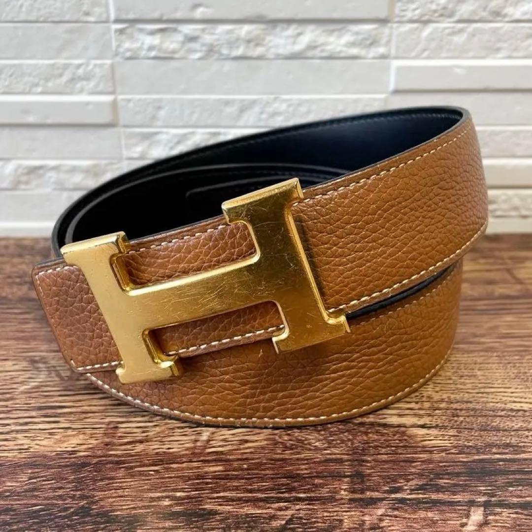 エルメス レザー コンスタンス Hバックル ゴールド金具 ベルト