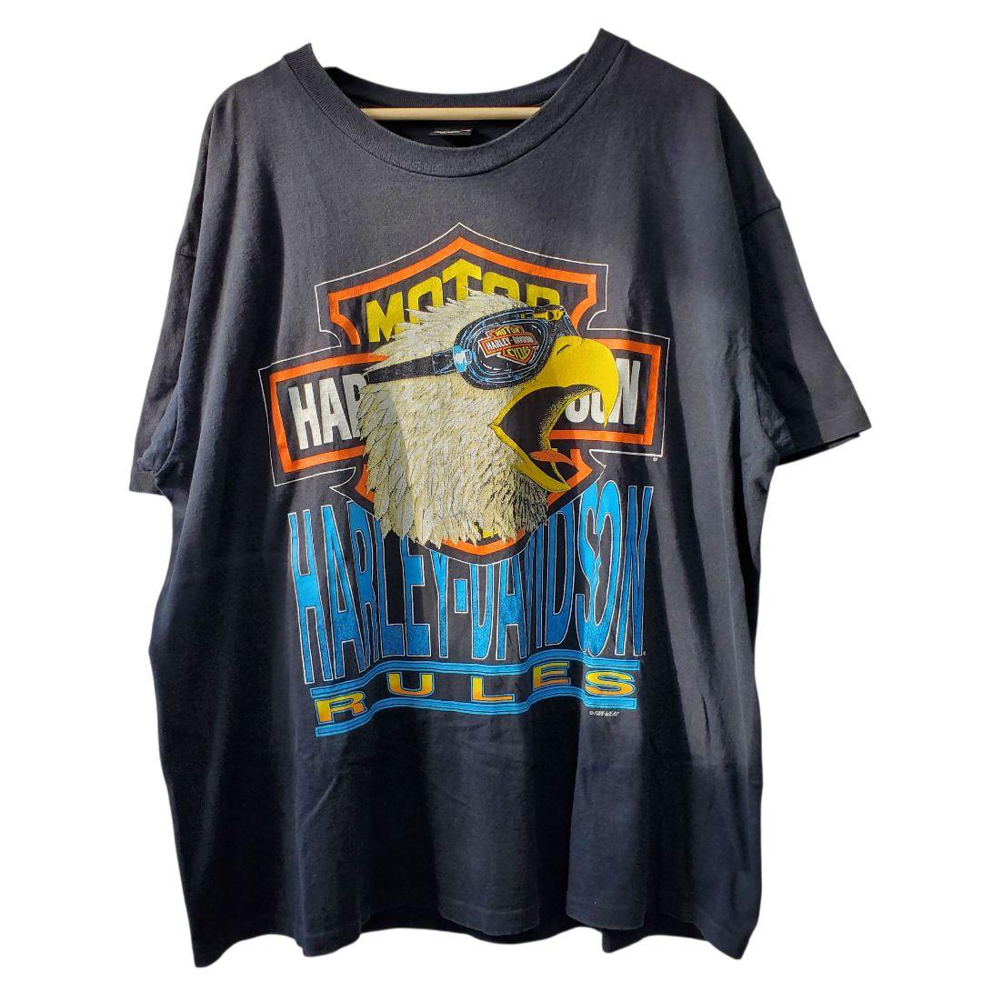HARLEY-DAVIDSON ゴーグルイーグルデザイン Tシャツ