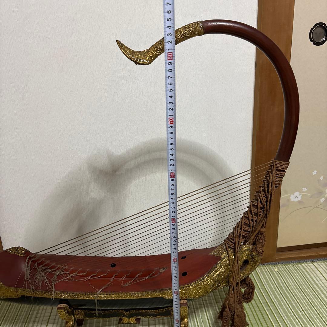 ビルマの竪琴 ミャンマー 伝統楽器 弦楽器 民族楽器　海外琴　ハープ　インテリア