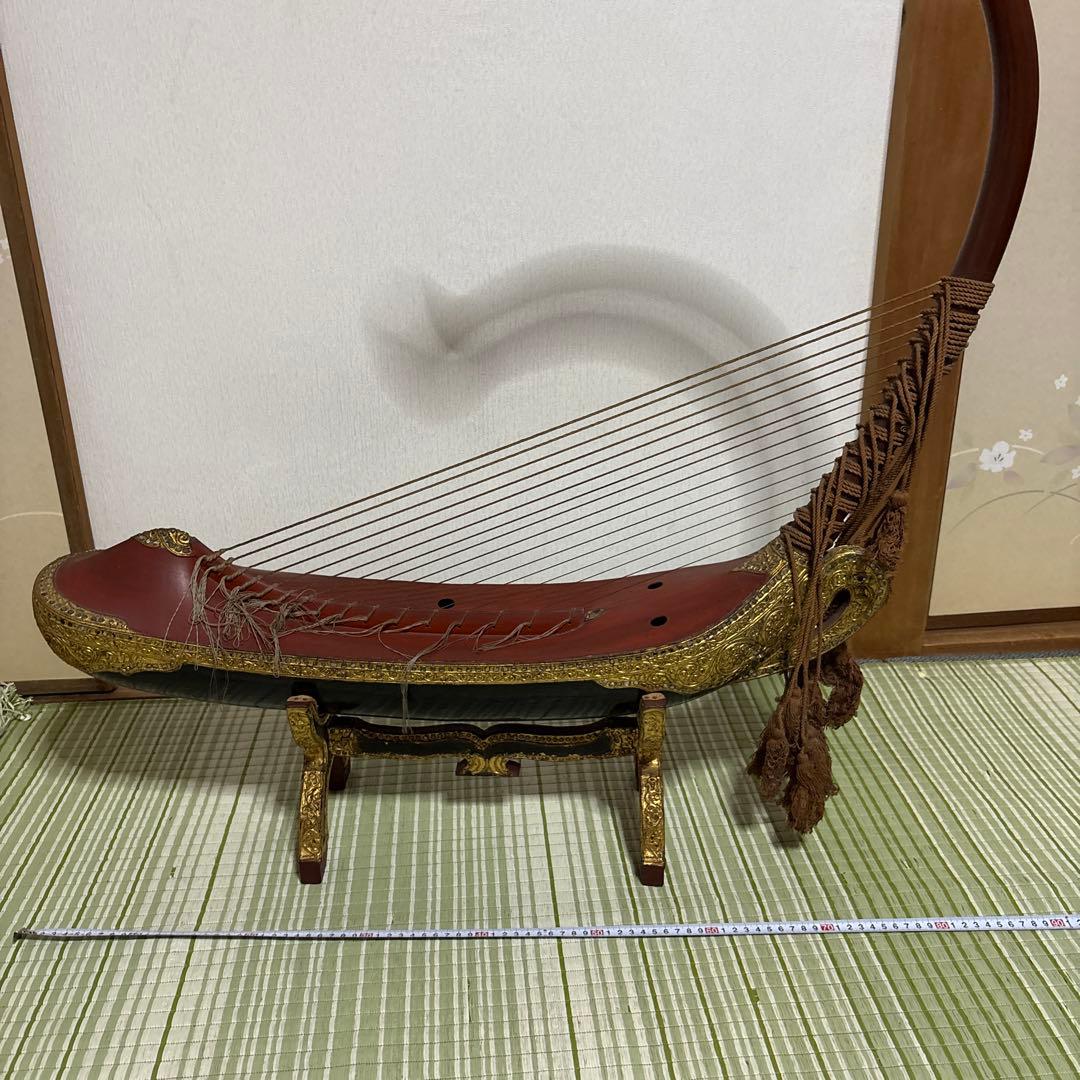 ビルマの竪琴 ミャンマー 伝統楽器 弦楽器 民族楽器　海外琴　ハープ　インテリア