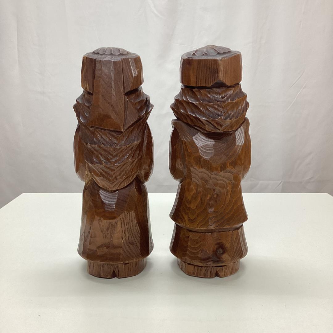 アイヌ民族 ニポポ人形 Vintage Used アイヌの郷土玩具 夫婦木彫り