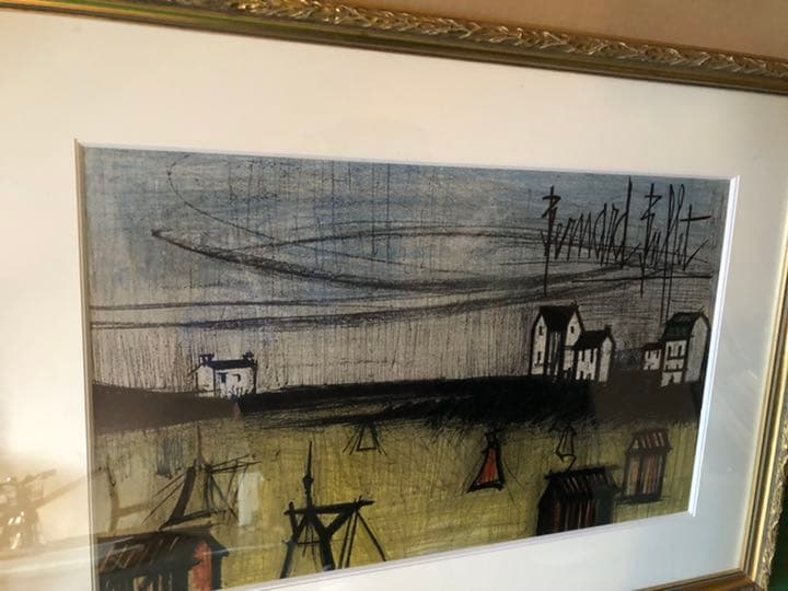 ベルナール ビュッフェ リトグラフ 版画 大型 額縁 額