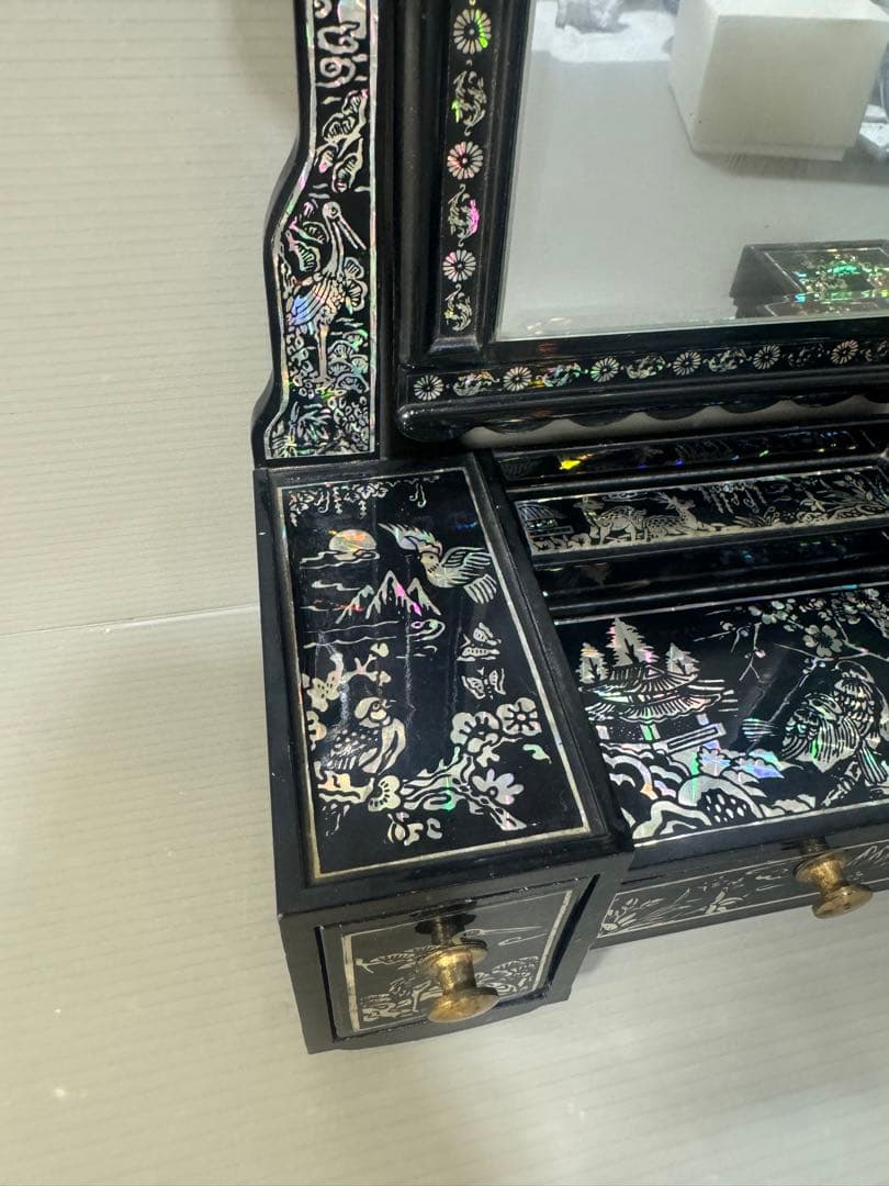 2608 螺鈿細工 鏡台 花鳥 ドレッサー - winetouritalia.com