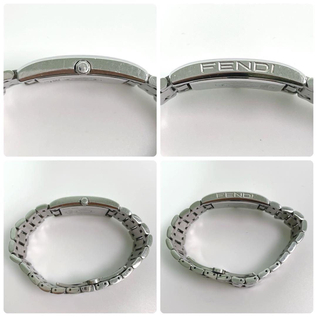 【美品】FENDI フェンディ 7000G ブラック 腕時計 新品電池 シルバー