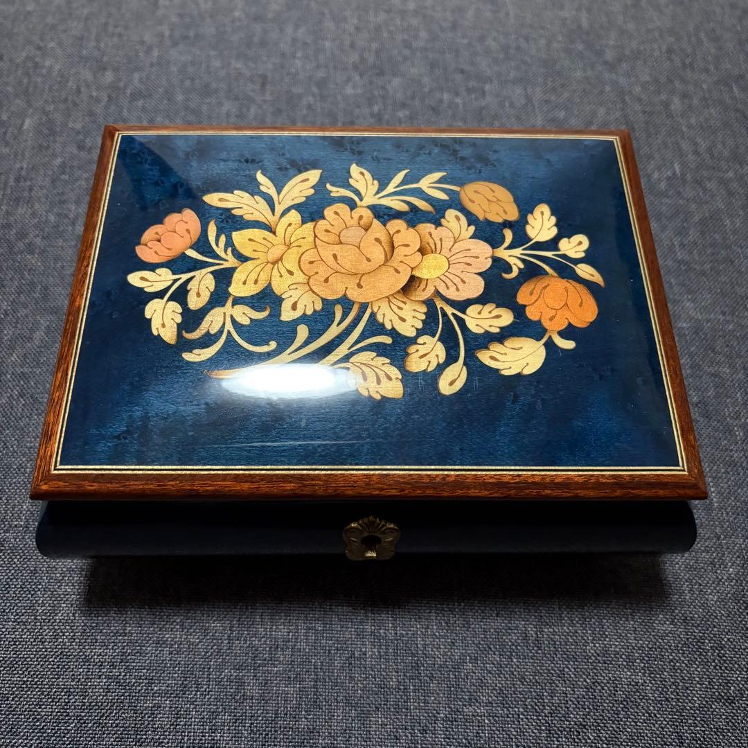 オルゴール REUGE イタリア製 宝石箱 昭和レトロ ジュエリーボックス