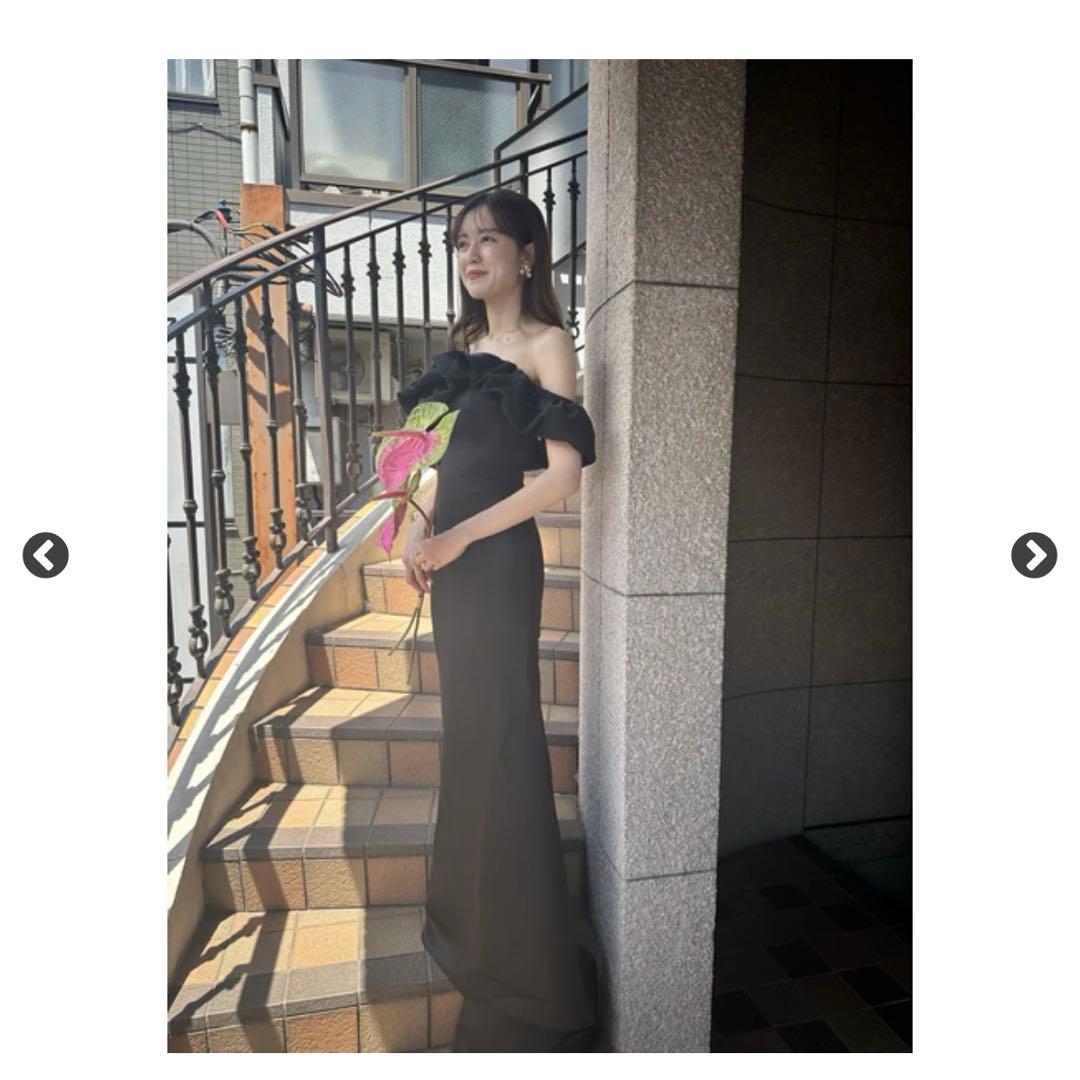 dress production オフショルダーソフトマーメイドドレス W268