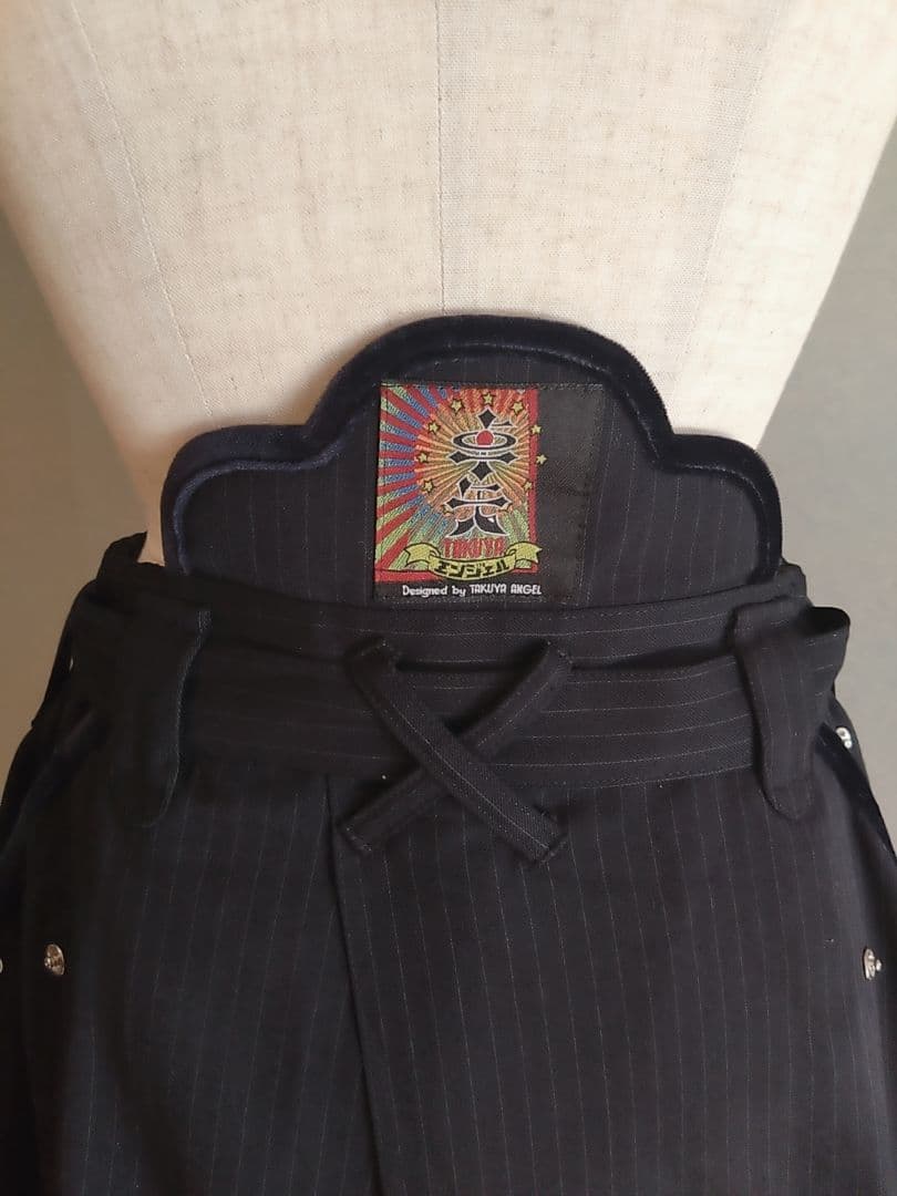 セール中　タクヤエンジェル　袴パンツ+脚絆付き（黒ストライプ）