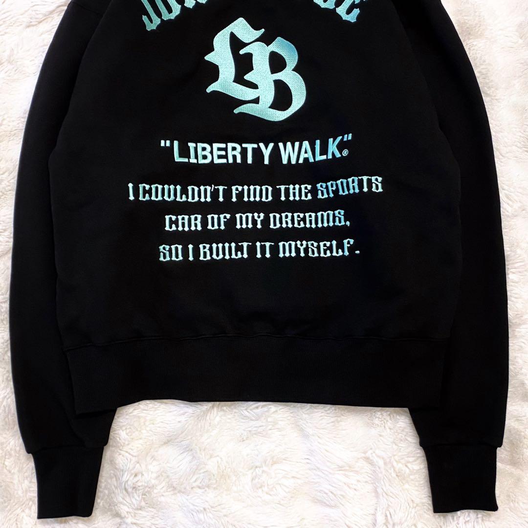 【新品・タグ付】LIBERTY WALK ビッグロゴ 刺繍 パーカー ブラック