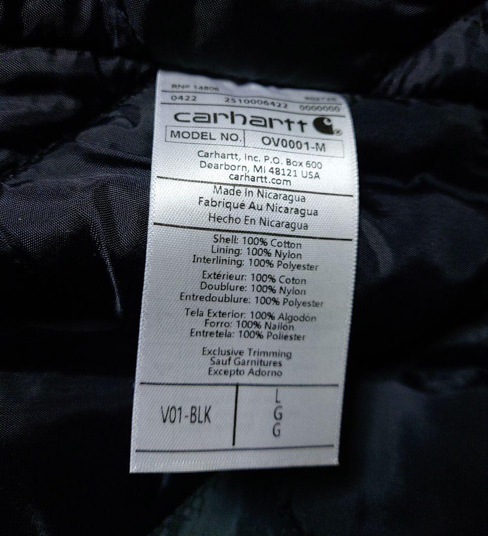 ⬛carhartt ダックベスト【黒】✨USED美品 Lsize