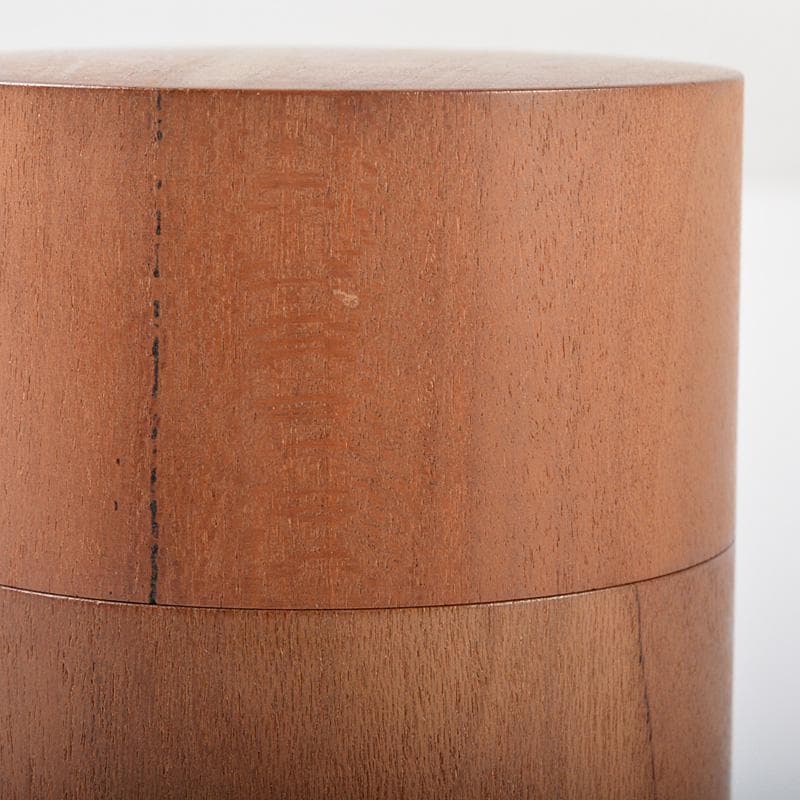 茶道具　山崎如悦作　吉野山桜材　中次　棗　共布共箱　C　R6501