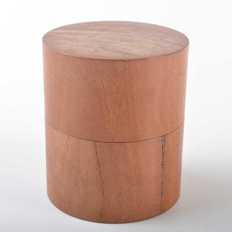 茶道具　山崎如悦作　吉野山桜材　中次　棗　共布共箱　C　R6501