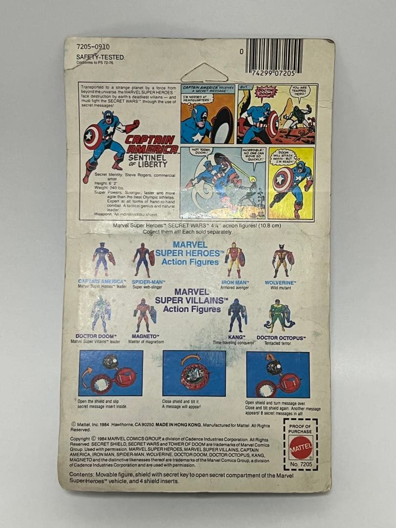 1984年当時物　未開封　マテル製　キャプテンアメリカ　フィギュア　Mattel