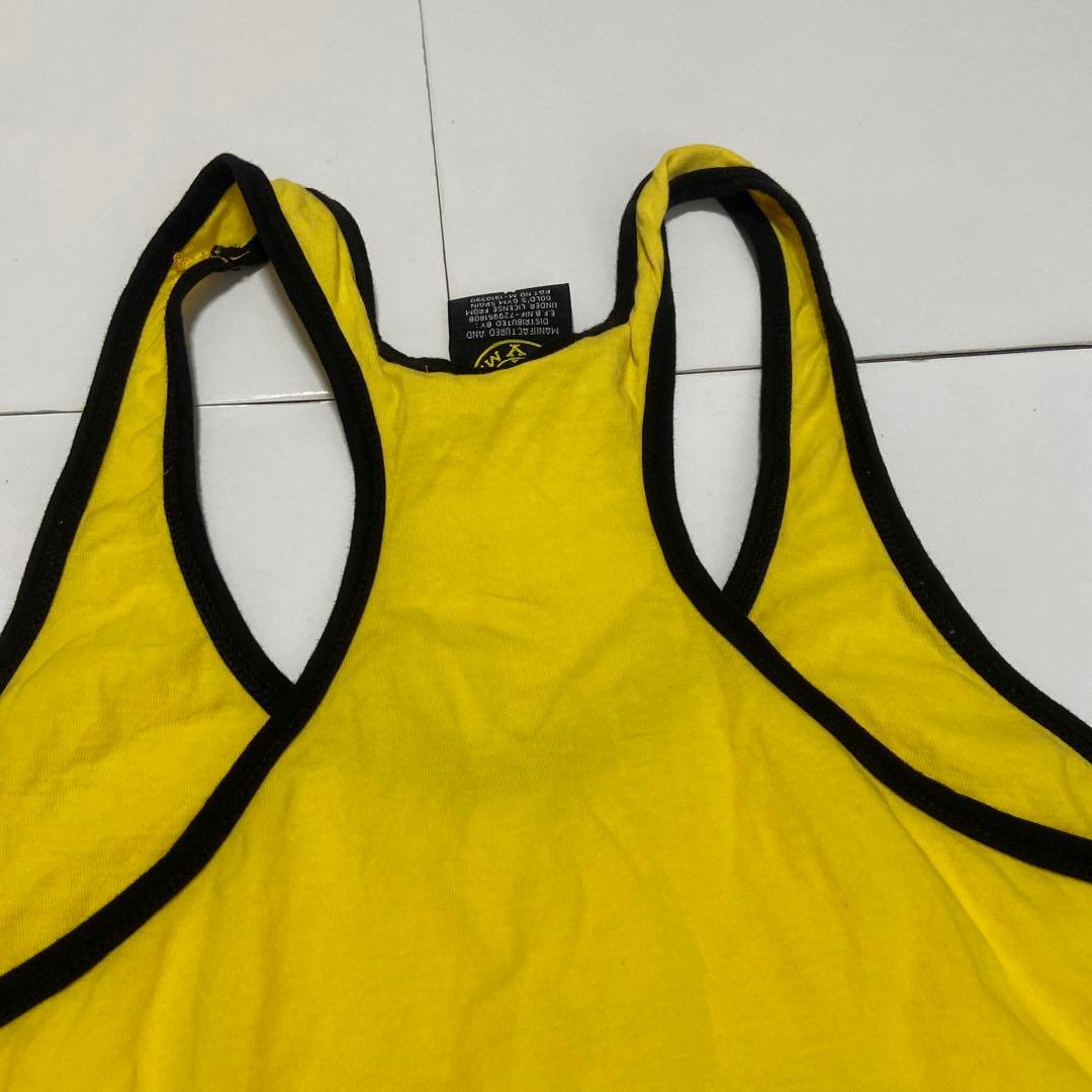 ゴールドジム リンガータンク イエロー/黒 Mサイズ タンクトップ