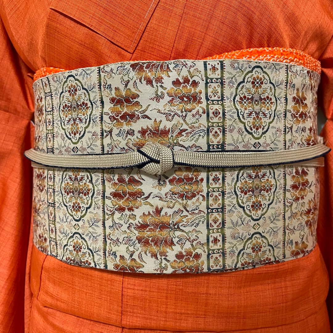 sy258 正絹 色紬 結城紬 4点フルセット 身丈157裄丈66 紬 身丈